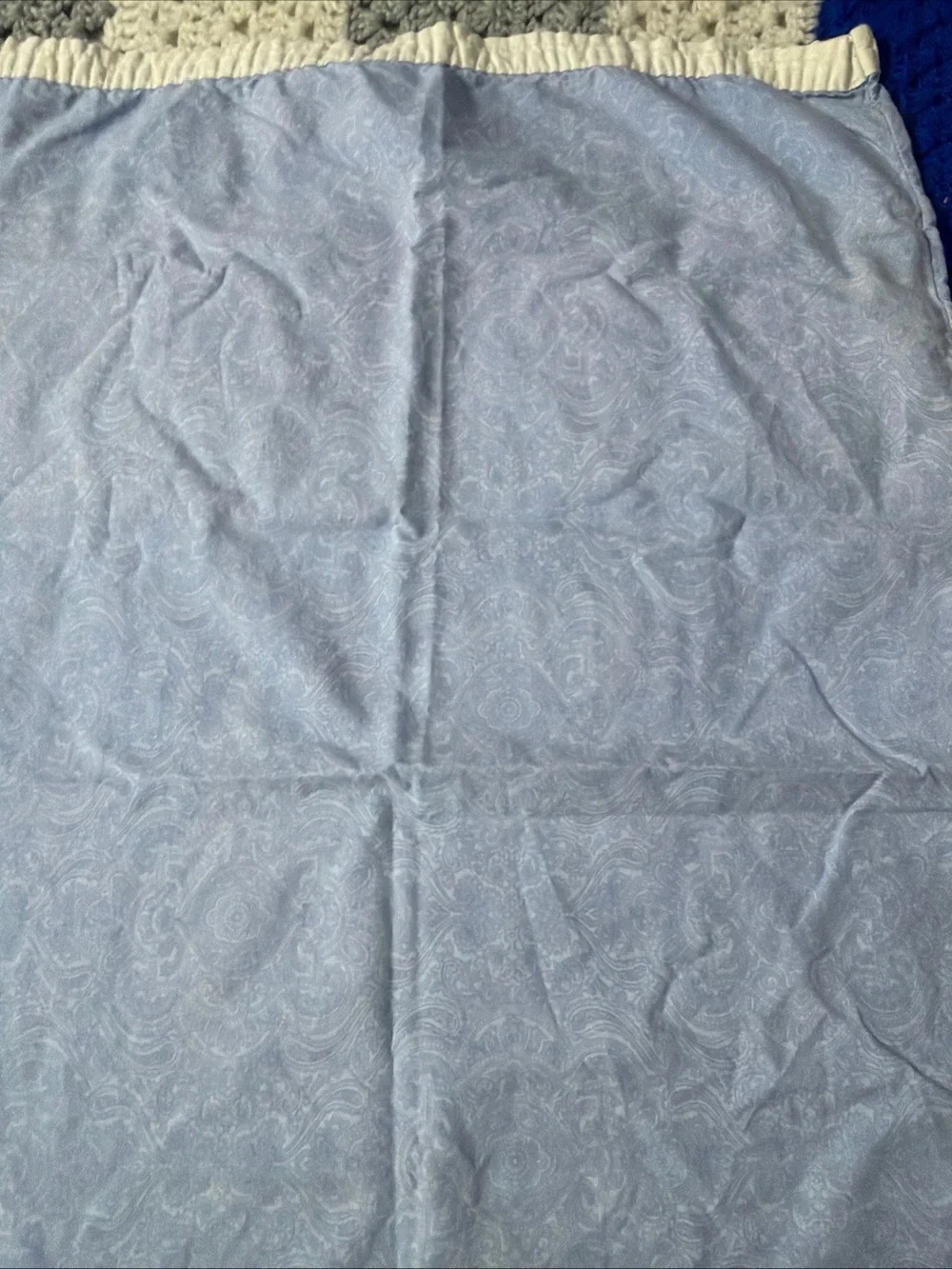 Lauren Ralph Lauren Pale Blue Paisley std pillowcase white band 100% Cotton USA